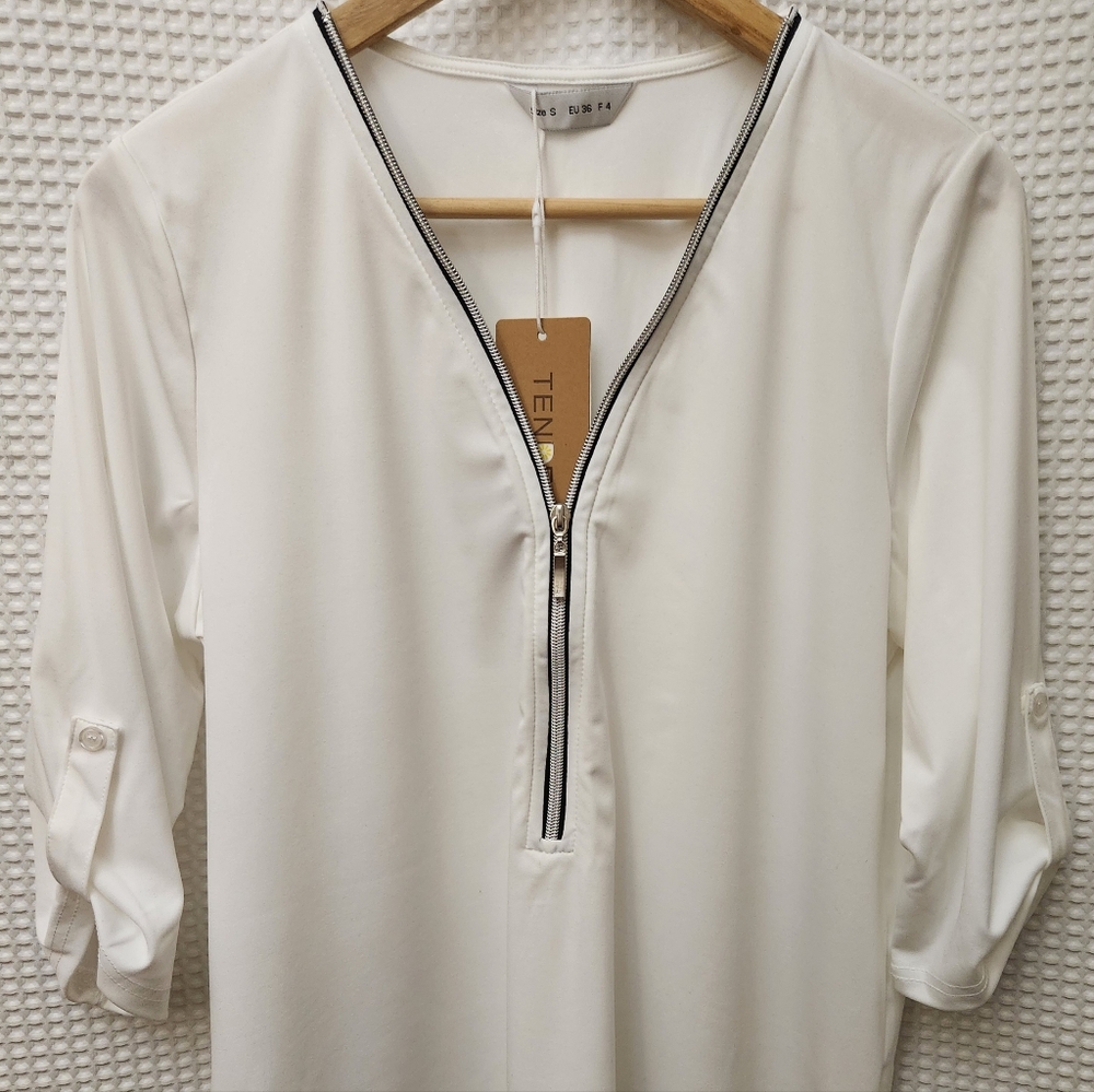 NWT BOUTIQUE Tendency Zipper Blouse, Women's S